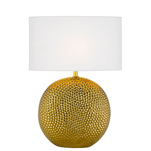 Telbix Icaria Ceramic Table Lamp Gold