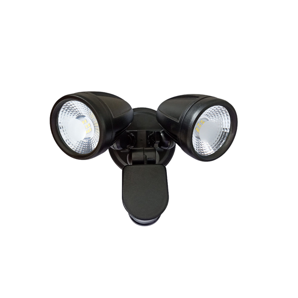 Telbix Illume Twin Exterior Spot Sensor Black