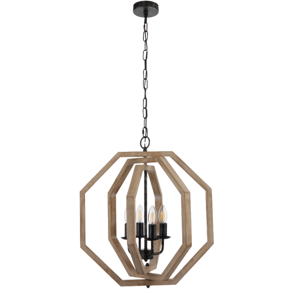 Telbix Indio 4 Light Pendant Black