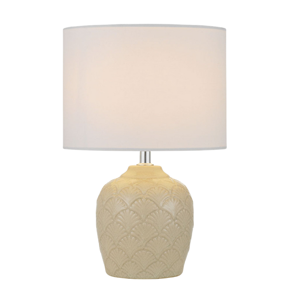 Telbix Indo Ceramic Table Lamp Cream