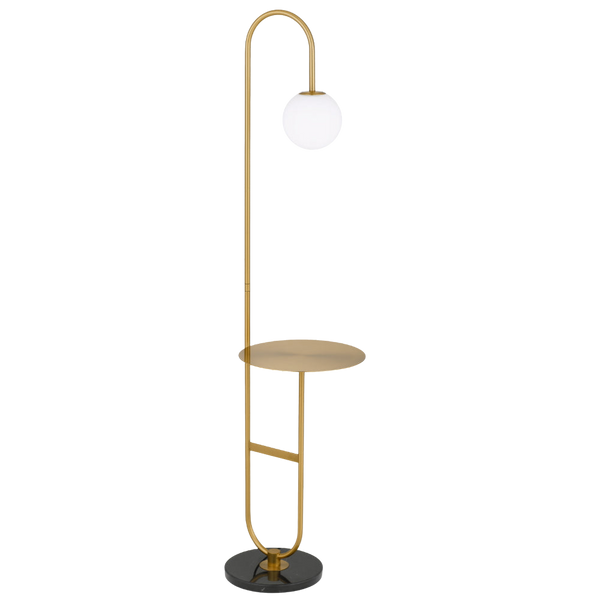 Telbix Inez Floor Lamp Black Antique Gold