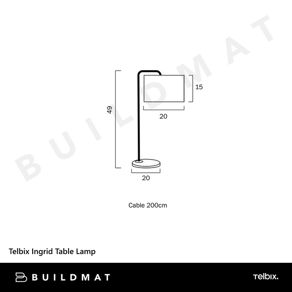 Telbix Ingrid Table Lamp Gold Black