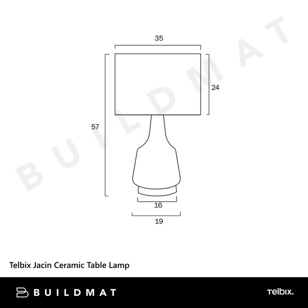 Telbix Jacin Ceramic Table Lamp Olive