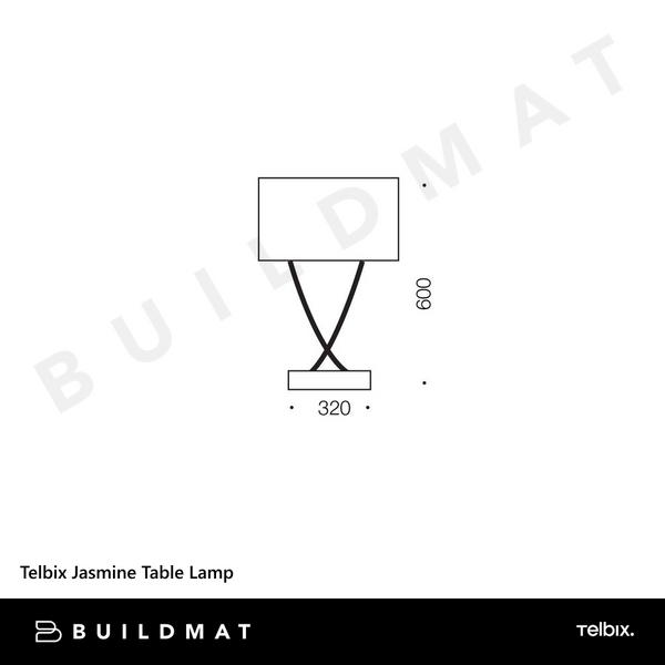 Telbix Jasmine Table Lamp Chrome Grey