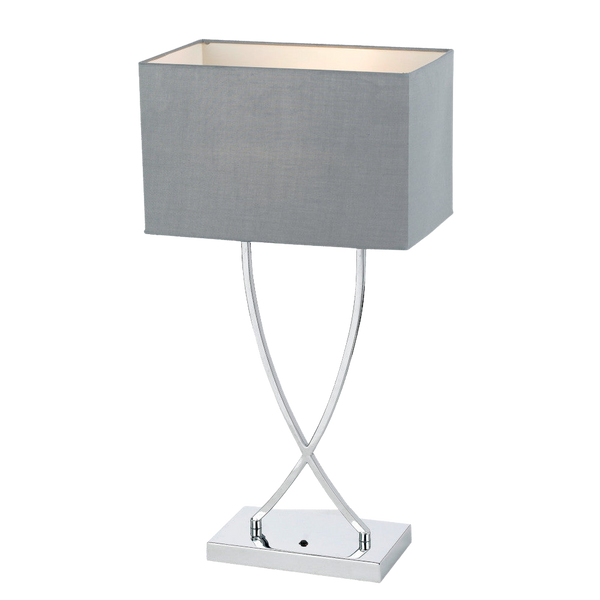 Telbix Jasmine Table Lamp Chrome Grey