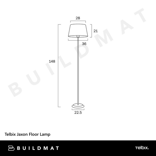 Telbix Jaxon Floor Lamp White Green