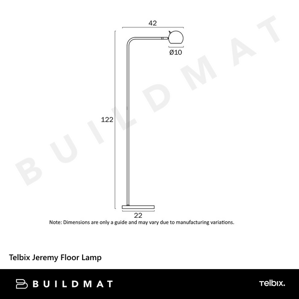 Telbix Jeremy Floor Lamp Black