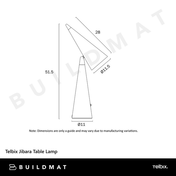 Telbix Jibara Table Lamp Black