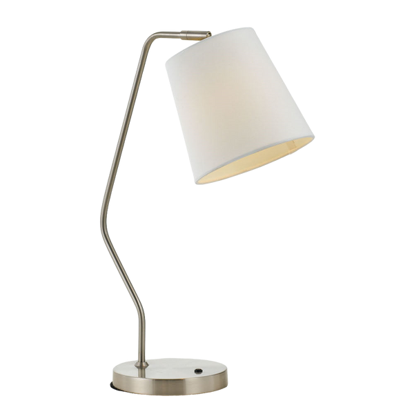 Telbix Jody Table Lamp Nickel White