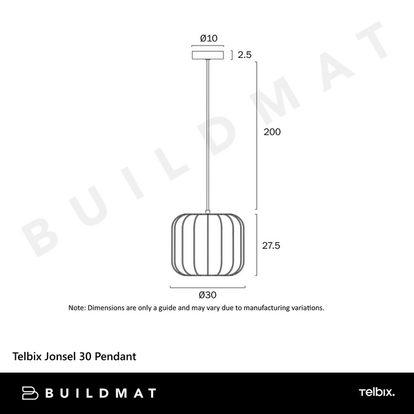 Telbix Jonsel 30 Pendant White