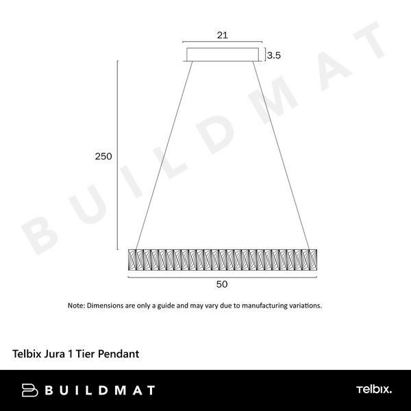 Telbix Jura 1 Tier Pendant Chrome