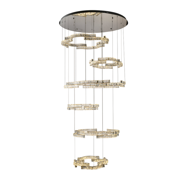 Telbix Jura 6 Tier Pendant Chrome