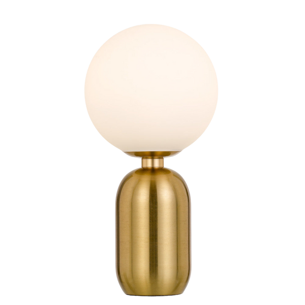 Telbix Kade Table Lamp Antique Gold Opal Matt