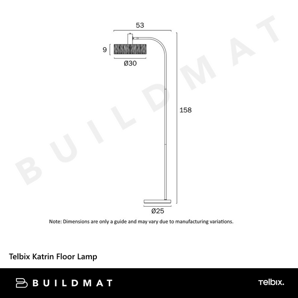 Telbix Katrin Floor Lamp Black