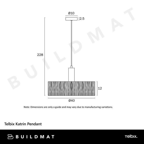 Telbix Katrin Pendant Black