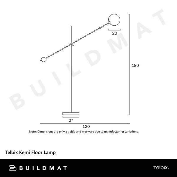 Telbix Kemi Floor Lamp Gold