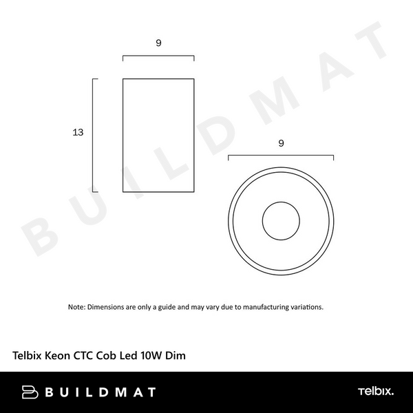 Telbix Keon CTC Cob Led 10W Dim White 5000K