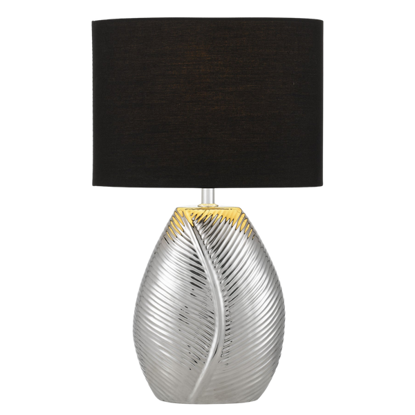 Telbix Klee Ceramic Table Lamp Chrome