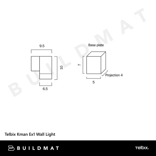 Telbix Kman Ex1 Wall Light White