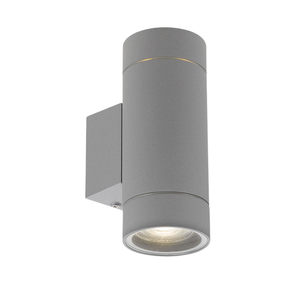Telbix Kman Ex2 Wall Light Silver