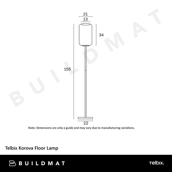 Telbix Korova Floor Lamp Opal