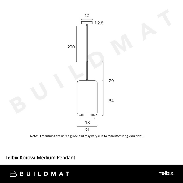 Telbix Korova Medium Pendant Smoke