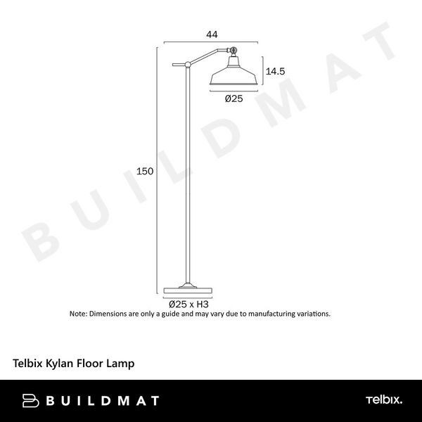 Telbix Kylan Floor Lamp Black