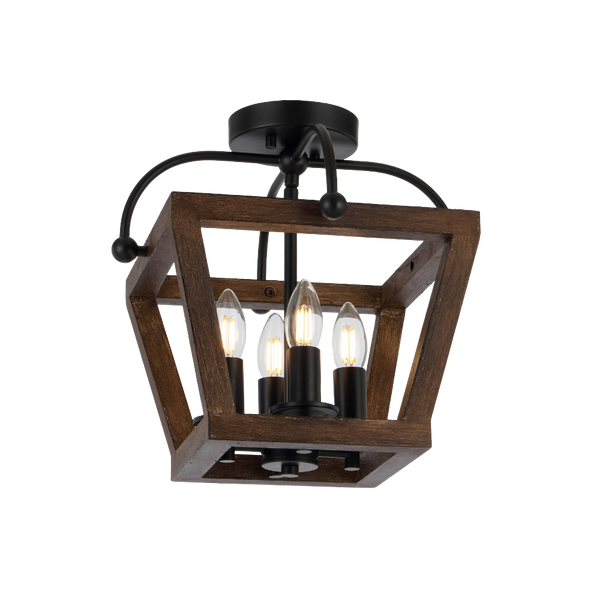 Telbix Lacota 4 Light Pendant CTC Black