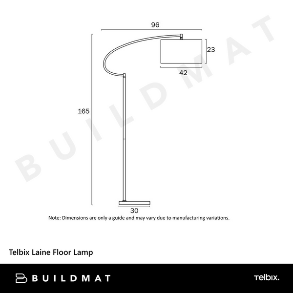Telbix Laine Floor Lamp Antique Gold