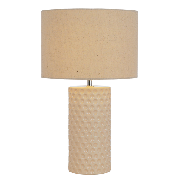 Telbix Lamar Ceramic Table Lamp Cream