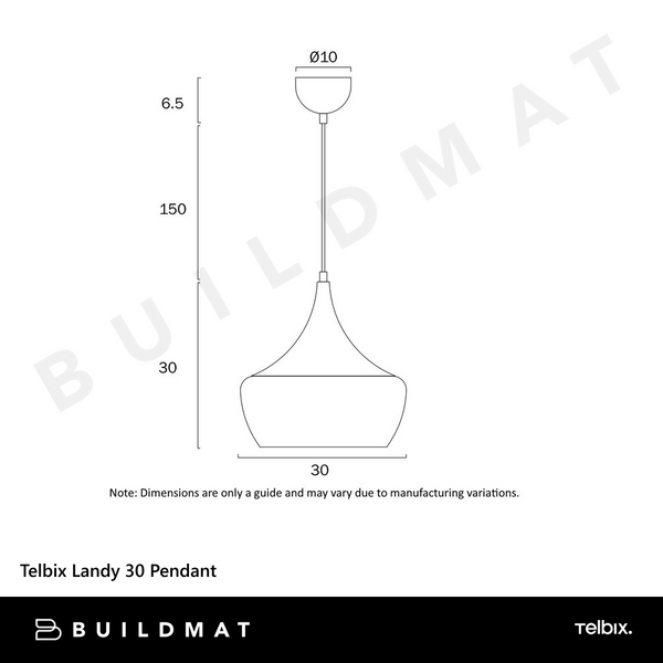 Telbix Landy 30 Pendant Nickel Clear