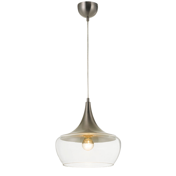 Telbix Landy 30 Pendant Nickel Clear