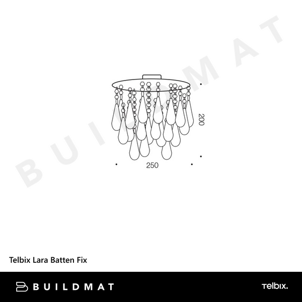 Telbix Lara Batten Fix Chrome