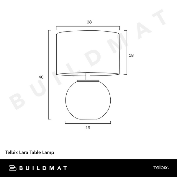 Telbix Lara Table Lamp Grey