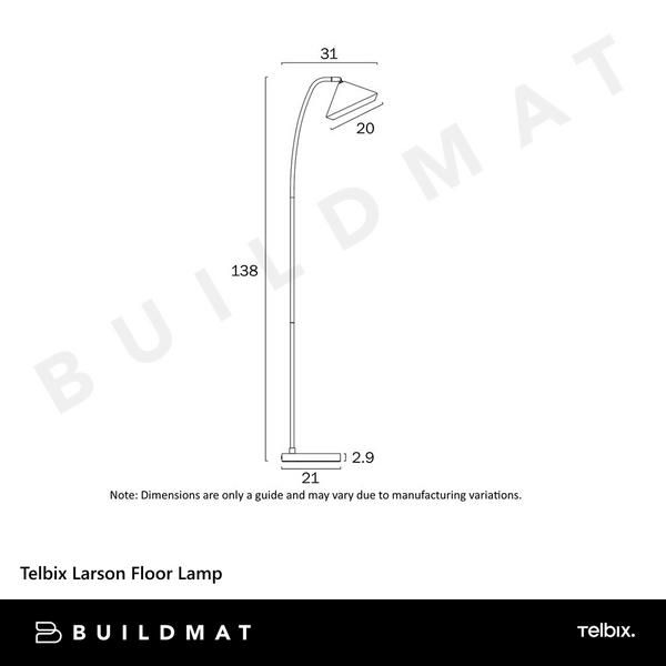 Telbix Larson Floor Lamp White