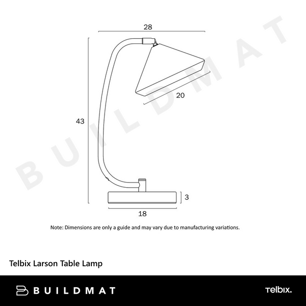 Telbix Larson Table Lamp Brass
