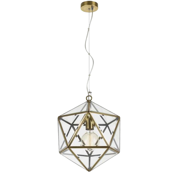 Telbix Lazlo 30 Pendant Solid Brass Antique Brass