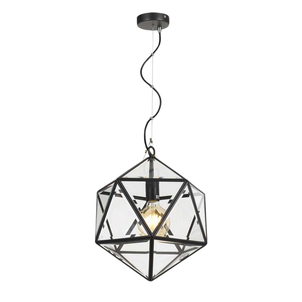 Telbix Lazlo 30 Pendant Solid Brass Black