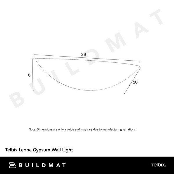 Telbix Leone Gypsum Wall Light White