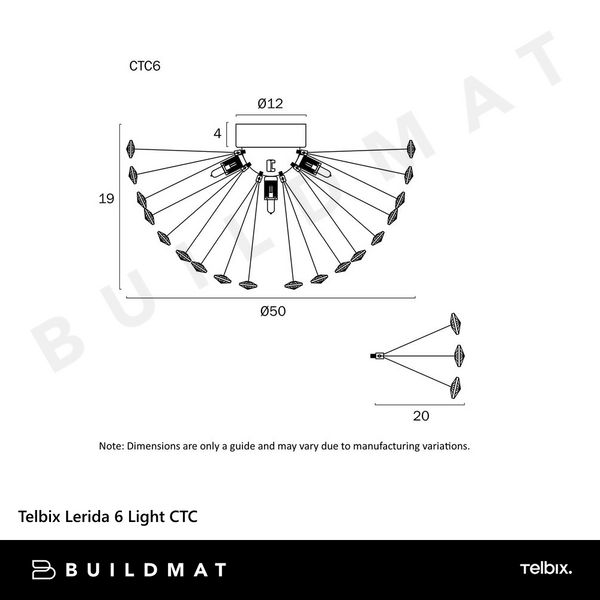 Telbix Lerida 6 Light CTC Chrome