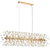 Telbix Lerida 12 Light Rectangular Pendant Gold