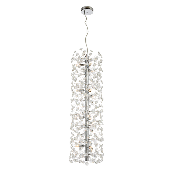 Telbix Lerida 12 Light Vertical Pendant Chrome