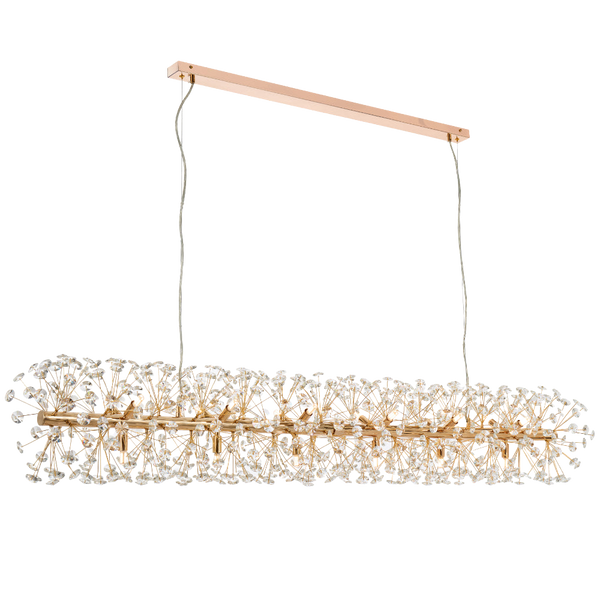 Telbix Lerida 18 Light Rectangular Pendant Gold