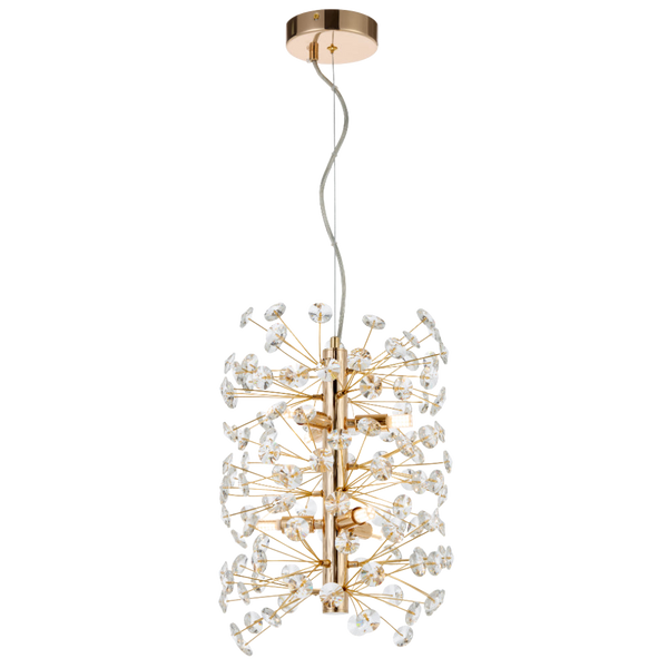 Telbix Lerida 6 Light Vertical Pendant Gold