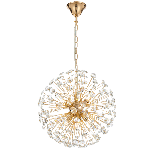 Telbix Lerida 8 Light Round Pendant Gold