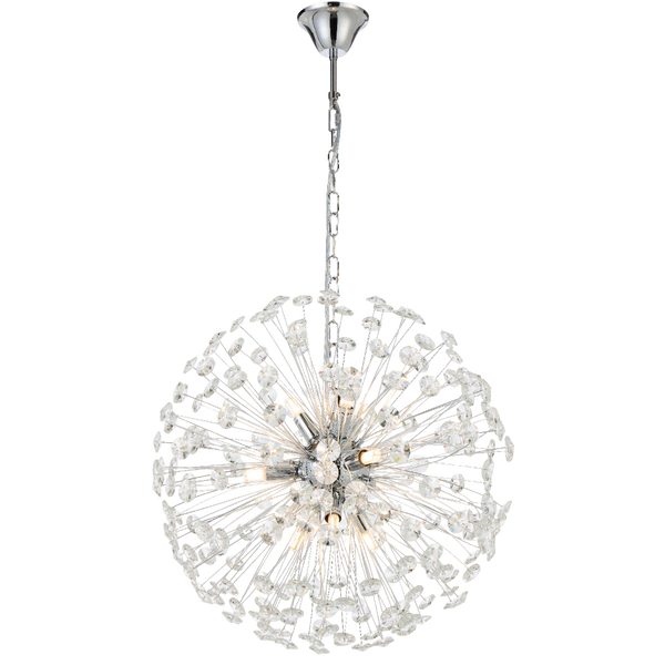 Telbix Lerida 9 Light Round Pendant Chrome