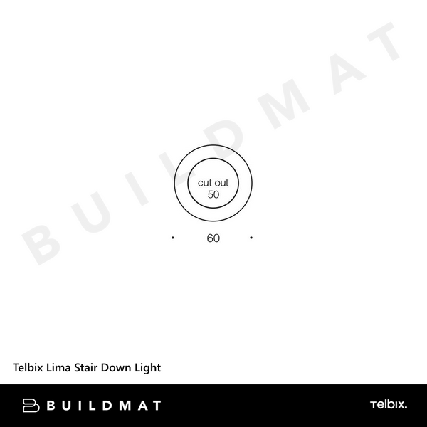 Telbix Lima Round Stair Down Light 3000K