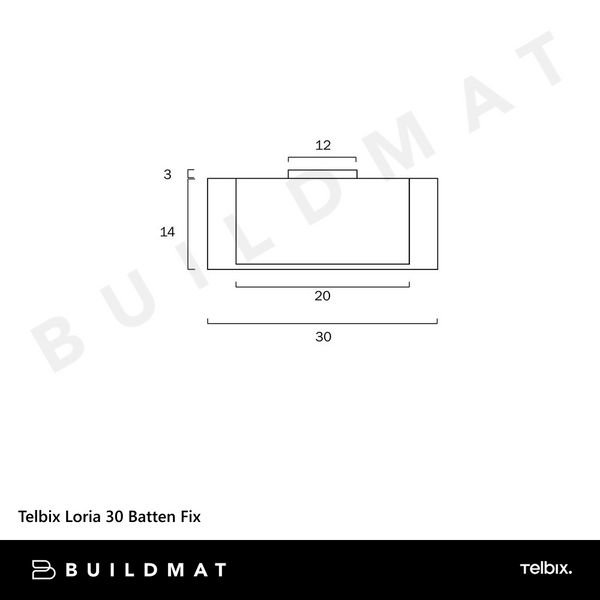 Telbix Loria 30 Batten Fix Black White