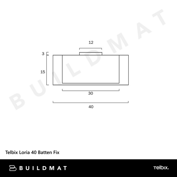 Telbix Loria 40 Batten Fix Black White