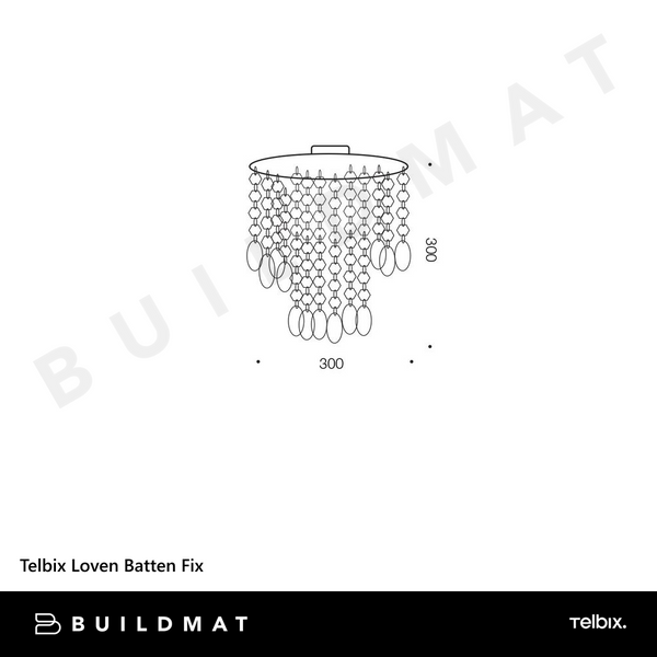 Telbix Loven Batten Fix Chrome